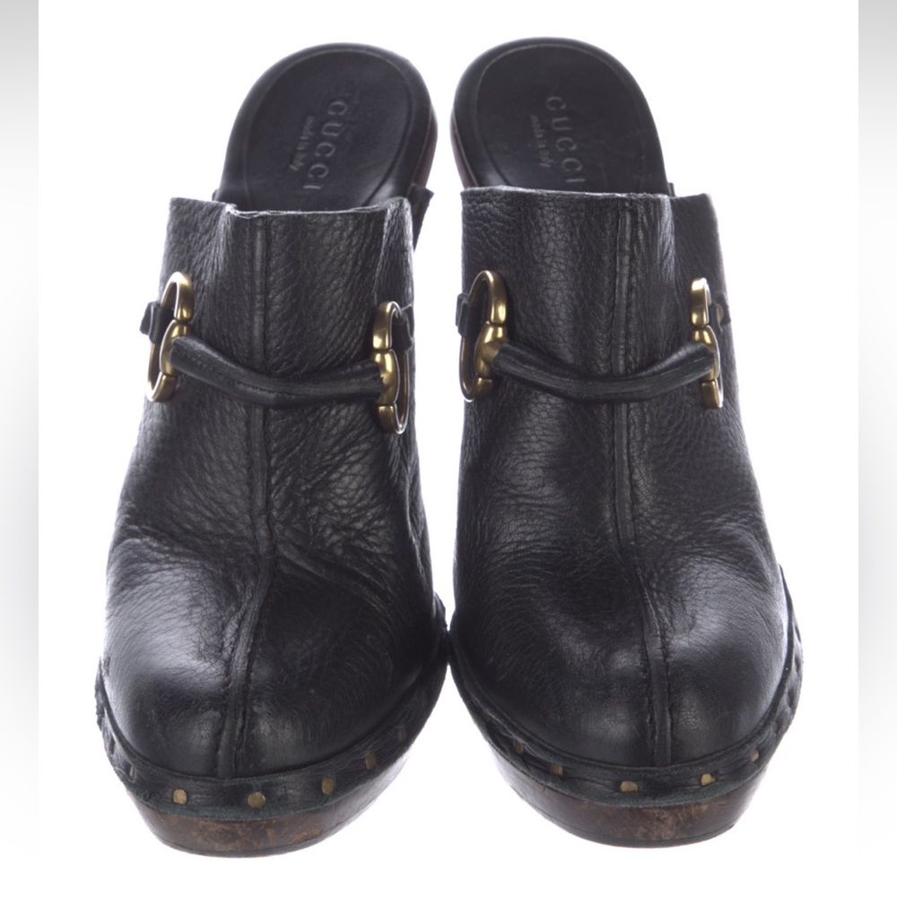 Gucci Horsebit Leather Mules